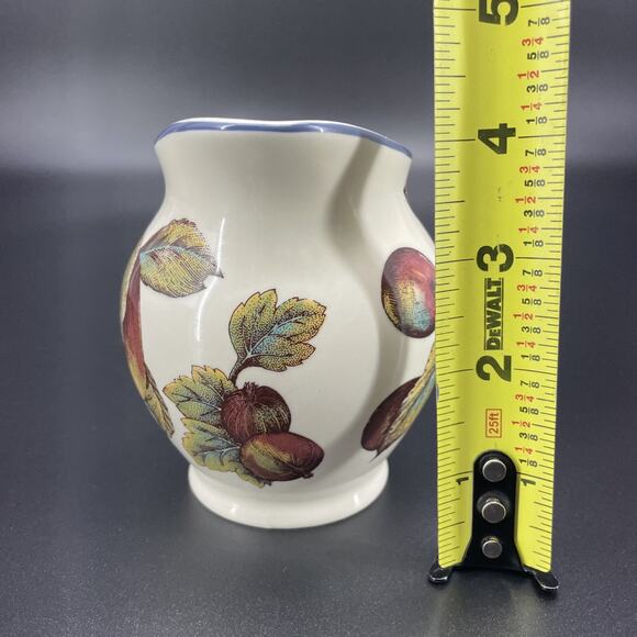 Pier 1 Macintosh Fruit Creamer Earthenware Coffee Cream Pitcher Fall Cottagecore - Picture 5 of 7